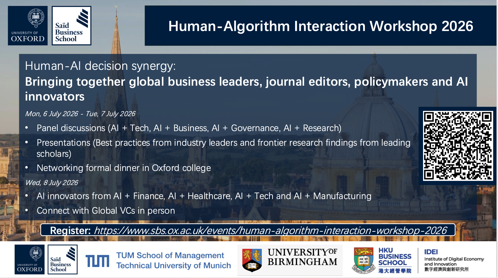 牛津大学 Human-Algorithm Interaction Workshop 2026
