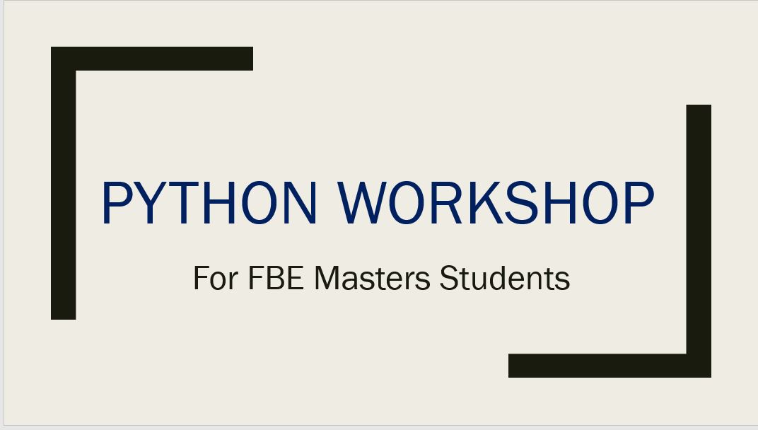 Python Workshop (Online Training)