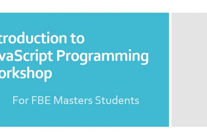 Introduction to JavaScript Programming Workshop (Online Training)